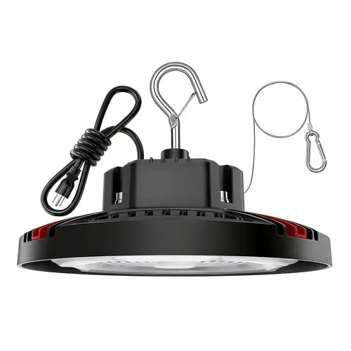 Super Bright UFO LED High Bay Light - 24000LM, 5000K Daylight, 700W MH/HPS Equivalent, IP65 Durable Waterproof Aluminum LED Outdoor Light with US Plug & 6 ft Cord for Warehouse, Barn