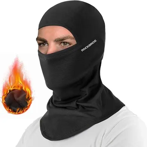 ROCKBROS Cold Weather Windproof Thermal Fleece Balaclava for Adults - Full Face Cover Neck Gaiter Mask, Protective Outdoor Sports Accessory, Stretch Fit, Soft Gentle Feel, Skiing, Cycling Use, Protective Masks