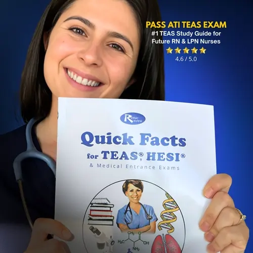 Medical Entrance Exam Review Book for Nursing Students - TEAS & HESI Prep, Fast Facts Review, Simple Explanations, Covering Key Science Math Reading & English Concepts, Less Stress, Build Test-Taking Confidence