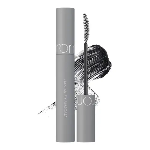 rom&nd Han All Fix Mascara - 20g Korean Makeup Cosmetic Beauty Products for Adults, Water-Resistant, Smudge-Proof, No-Mess, Volume & Length Boosting, Natural Looking, Ash, Talc-Free Single Item