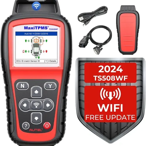 Autel MaxiTPMS TS508WF TPMS Tool, Enhanced TS508 Wi-Fi Version, Mx-Sensor TPMS Progamming Tool, TPMS Diagnosis, TPMS Live Data, TPMS Relearn Tool, Read/Clear TPMS DTCs