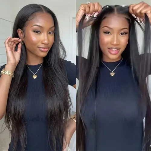 Bling Hair Glueless Wig 9x6 7x5 6x4 Real Human Hair Wigs 150% Density Bone Straight Wig HD Transparent Pre Cut Lace Closure Wig Easy To Go No Glue Need Natural Color sohochic