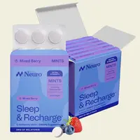 Neuro Melatonin Mints for Better Sleep (72 Pieces) - Fast Dissolve Sugar Free Sleep & Recharge Mints with Lemon Balm & Chamomile