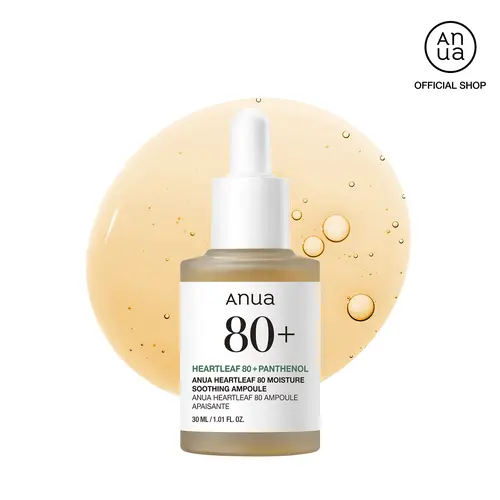 [Anua] Heartleaf 80 Soothing Ampoule 1.01 fl.oz. (30ml)｜ Mild & Comfort Serums for Sensitive, Korean skin care, skincare comfort