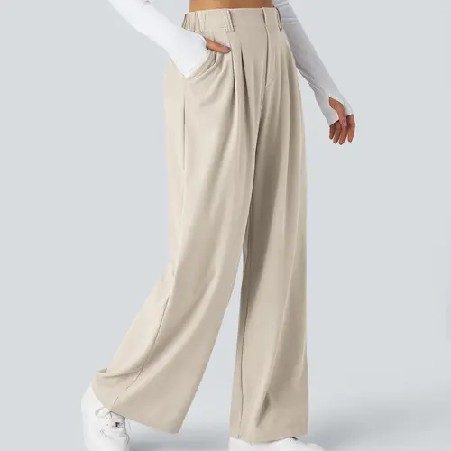 Halara Flex High Waisted Pocket Wide Leg Waffle Work Pants #BackToSchool