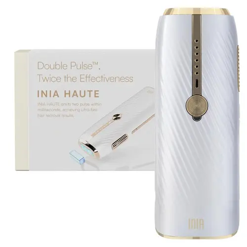 INIA HAUTE Double-Pulse IPL Laser Beauty Tool Upgrade - FDA Cleared, 2-Year Warranty, Handheld Auto Glide Facial & Body Hair Remover, Bikini Shaver Pick, Ideal Gift Item, Charger & Goggles Included,sohochic