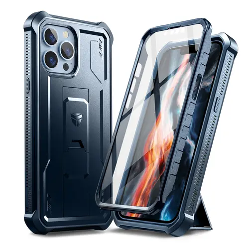 Dexnor for iPhone 13 pro max Case 6.7 Inch 2021 Built in Screen Protector and Kickstand Heavy Duty Military Grade Protection Shockproof Protective Cover for iPhone 13 pro max