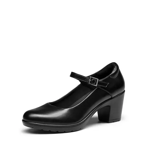 DREAM PAIRS Mary Jane Arch Support Heels | Comfortable pumps, low chunky heels, wide-width options, closed toe dress shoes for professionals, like flight attendants,shoes for back to school,back to school shoes,sohochic