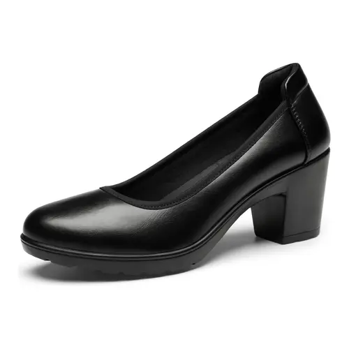 Dream Pairs Women's Edena Chunky Low Block Heel Cuban Pumps with Comfortable Insole, Foam Lining and TPR Outsole,back to school,back to school haul,sohochic