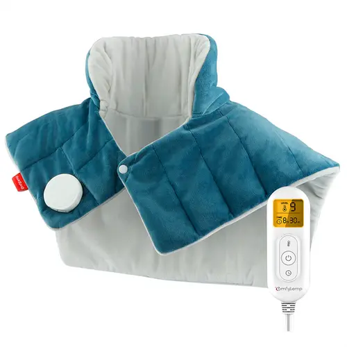 Weighted Electric Heating Pad for Neck and Shoulders - 2.2lb Large Self Care Products Wrap, 9 Heat Settings, 11H Auto-Off, Stay-On Mode, Backlight,sohochic