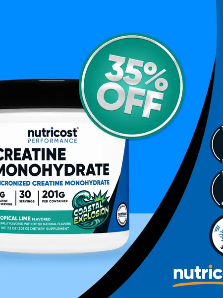 Nutricost Micronized Creatine Monohydrate Powder Supplement