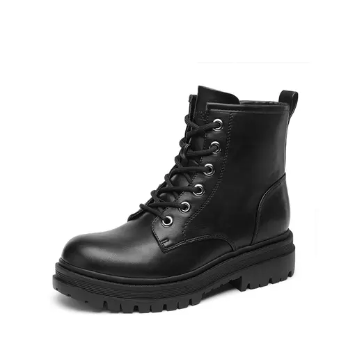 Dream Pairs Flat Lace-Up Ankle Combat Boots – Chunky Lug Sole, Padded Collar, Urban Outdoor Grip, Shoe, Footwear, Casual Outdoor Boot, Walking Shoes, Shoes,shoes for back to school,back to school shoes,sohochic