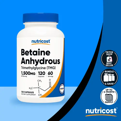 Nutricost Betaine Anhydrous (TMG) Capsules Supplement