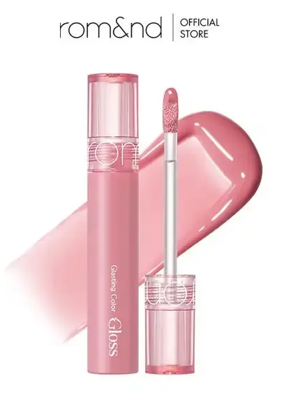 rom&nd Cosmetic Liquid Lip Gloss - Lip Pigmentation Cover, Glasting Color, Glazed Glass Finish, Soft Filter Nude Shade, Lightweight Plumping Glossy Makeup, 4g, Lip Care