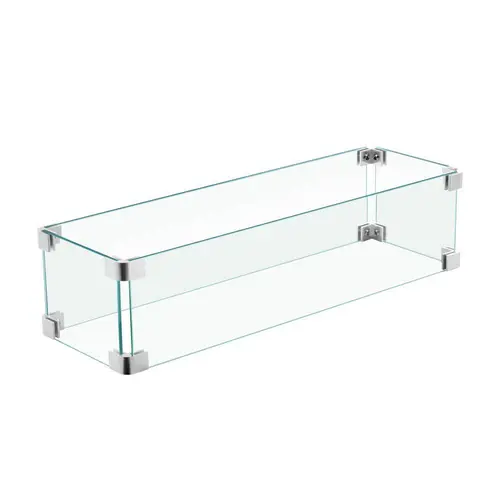 【SohoChic Sale】Ovios Glass Wind Guard for Fire Pit Table