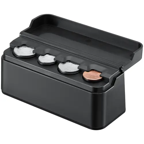JOYTUTUS Compact Coin Holder - Precision-Designed, Eco-Friendly, Durable Organizer with Concealed Storage Flip Lid, Universal-Fit Car Interior Stowing Auto Accessory