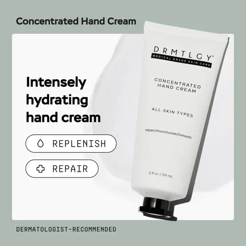 DRMTLGY Concentrated Hand Cream 2 fl oz Fragrance Free Hydrating Hand Treatment