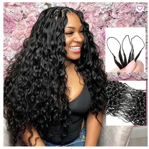 Recool Hair Indian, Burmese,Loose Deep, Kinky Curly Crochet Human Hair Knotless Pre-Separated for Boho Braids, Miracle Knots Pre-Separated, 50g/Pack, Protective/Vacation Hairstyles #SohoChic #TikTokShopBackToSchool