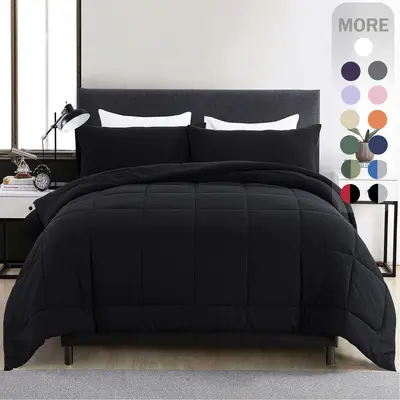 【Sohochic】DOWNCOOL 3 PCS Comforter Set(only 2pcs for Twin size) -All Season Soft Bed Set-Down Alternative Comforter with pillowcase, Summer Turn Up,  High Quality Quilting Design Box Stitching Technology#sohochic#blackfriday