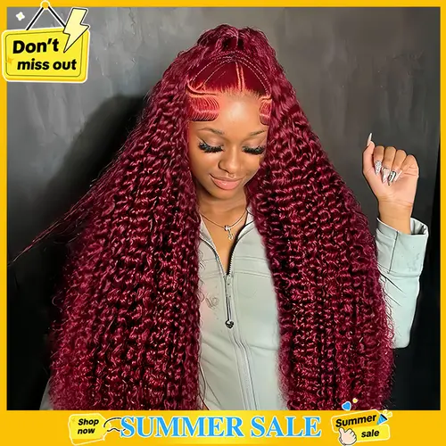 CheetahBeauty 99J Burgundy/Natural Black/T1B/4/27/FB30 Highlight Deep Wave Human Hair Wig 13x6 HD Transparent Lace Front Remy Hair Wigs Pre Plucked Brazilian Deep Wave Human Hair Wig For Women #SohoChic #tiktokshopstockup