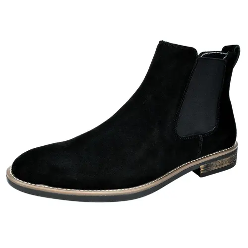 BRUNO MARC Men's Chelsea Boots - Premium Suede Upper (Feels Luxe), Round Toe, Elastic Band, EVA, Flexible TPR Sole, Breathable Plain Surface, Ankle Height, All Seasons, Fashion-Forward, Walk-Flexible, Pairs with Flannel/Blazer, Premium Suede Feels Luxe,so