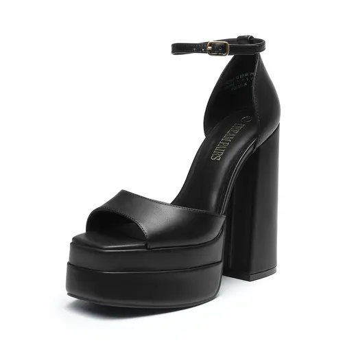 Dream Pairs Women's Fashion Platform Heeled Sandals - Elegant Stylish Footwear with Non-Slip Outsole, Chunky Block Heel, Ankle Strap, Open Square Toe, Dressy Shoe Design,sohochic