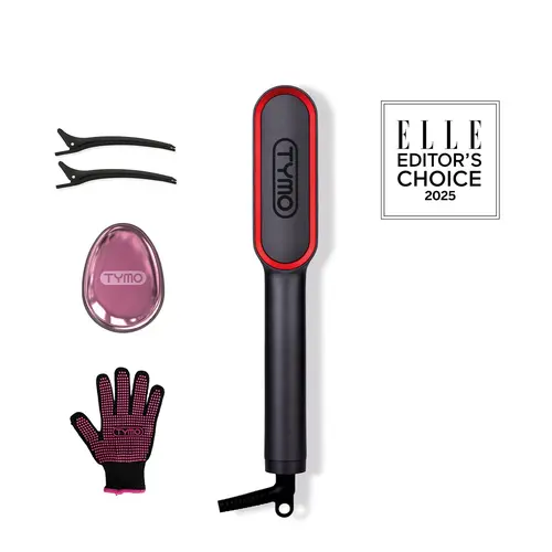 TYMO RING PLUS Ionic 2X Thermal Brush - Titanium-Coated Hair Straightener Comb, 9 Temp Settings, LED Display, 20s Fast Heat, Dual Voltage, Gift-Ready Smoothing Bundle, Salon Results, Travel Hair Tool,toolupgrade