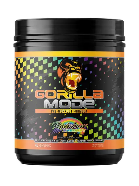 Gorilla Mode Pre-Workout, Fitness Dietary Edible Supplement for Gym Use & Stress Relief