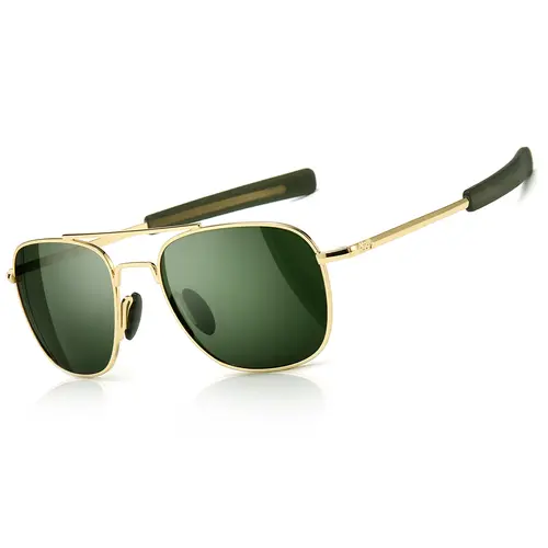 【SummerVibes】SUNGAIT Men's Military Polarized Aviator Sunglasses UV400 Protection Unisex HD Lens Bayonet Temples for Outdoor Activities Mirrored Shades Anti Uv