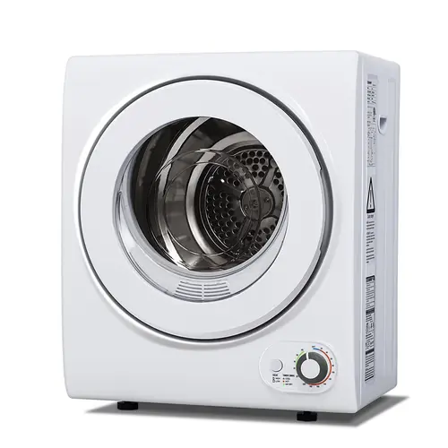 Euhomy Portable Dryer 1.5 -1.8cu. ft., Clothes Dryer with Stainless Steel Drum and Exhaust Hose, Dryer Ideal for Apartments, RVs, Dorm Rooms，White