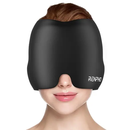 Renpho Migraine Relief Cap with Soft Gel Lycra Fabric - Heat/Cool Wrap, Selfcare Single Item, Eye Masks for Sleep, Headache Ease & Adult Sleep Aid