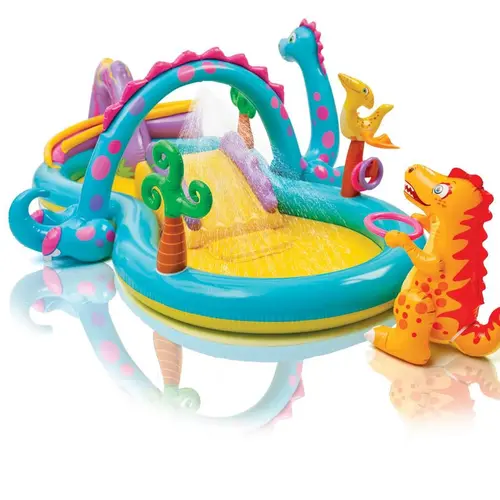 Intex 11ft x 7.5ft x 44in Dinoland Play Center Kiddie Inflatable Swimming Pool