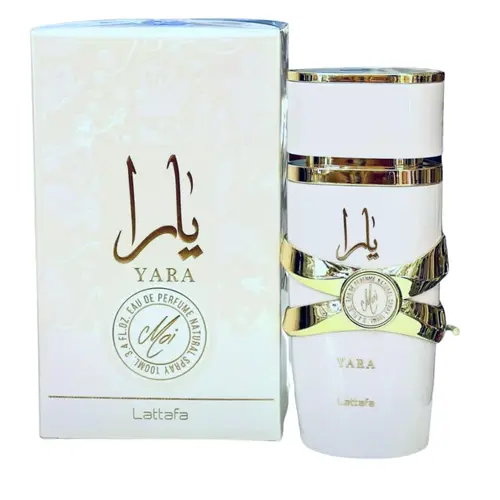 Lattafa Yara Moi Unisex Eau de Parfum Spray - Floral Woody Amber Fragrance for Adults, Peach Jasmine Caramel Notes, Arabian Ethnic Regular Edition Liquid, 3.4 fl oz Single Bottle, Unisex Perfume