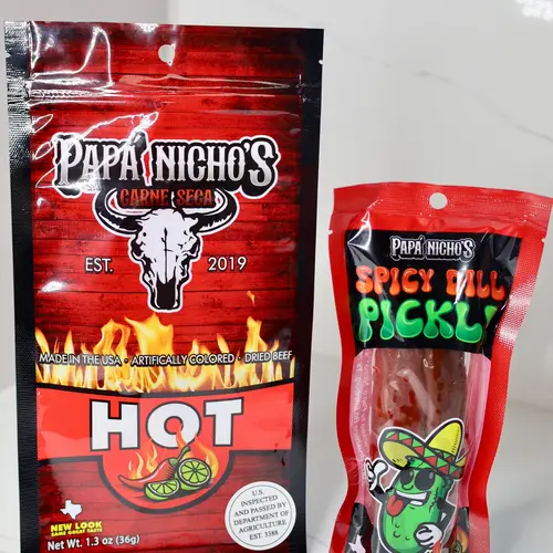 NEW LOOK HOT Beef Jerky and SPICY Pickle Only (2pc)