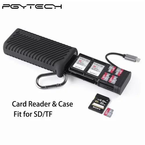 PGYTECH CreateMate High-Speed 2-in-1 Memory Card Adapter - USB 3.1 Type-C UHS-2 SD 4.0/Micro SD Reader & Holder, Aluminum Alloy, Type-C to USB-A Adapter, for Cameras, Android Devices, TikTok Shop Back to School, Sd Card Reader For Android