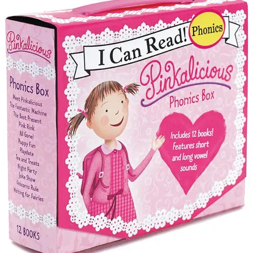 Pinkalicious 12-Book Phonics Fun!: Includes 12 Mini-Books Featuring Short and Long Vowel Sounds (I Can Read Phonics) by Victoria Kann||Victoria Kann [Paperback Book]