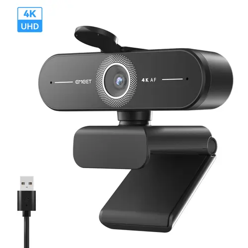 EMEET C60E 4K Webcam Streaming Camera for PC Laptop, Not for PS5, Gaming Accessories for Switch 2 Camera, 1080p@60fps, Fast AutoFocus, Fill Light, Plug & Play with Privacy Cover, Game Changer, Webcam 4K for Streaming Living,tiktokshopbacktoschool, Gaming,