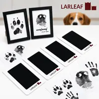 4-Pcs Paw Print Kit + 2 Photo Frame, Larleaf Dog Nose Print Kit, Mess-Free Paw Print Stamp Pad for Dogs & Cats, Clean Touch Ink Pad, Ink Pad for Hand and Footprints, Print Photo Frame Kit, Dog Stuff #Summervibes # sohochic