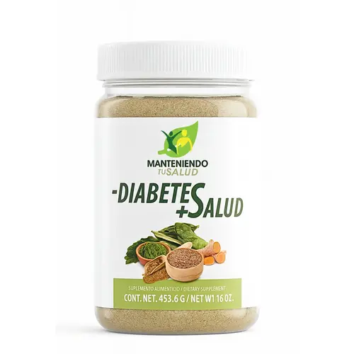 Manteniendo Tu Salud Menos Diabetes Mas Salud Powder 16 Oz With Moringa Leaf Soursop Leaf & Turmeric For Healthy Glucose & Digestive Health Natural Supplement - Healthcare