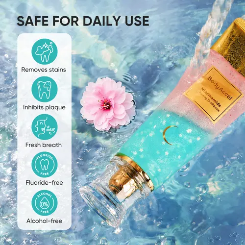 【BodyAccel】 【Triple Whitening】Niacinamide Fresh Breath Whitening Toothpaste - glamvorateeth whitening Springtok Mint #sohochic