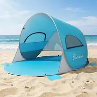 WolfWise Instant Setup Beach Shade Tent, UPF 50+ Portable Water-Repellent Polyester Tent with Mesh Airflow, Multi-Size Lightweight Camping Outdoor Shelter