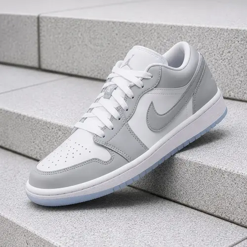 Nike Air Jordan 1 Low Wolf Grey Aluminum DC0774-105 Women's Shoe New