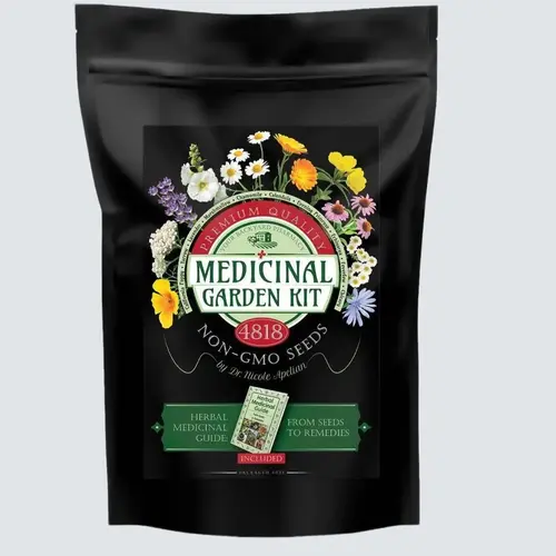 Medicinal Garden Kit | 4,818 Seeds for 10 Medicinal Plants | A Complete Natural Pharmacy in Your Backyard | Chicory, Yarrow, California Poppy, Marshmallow, Chamomile, Evening Primrose, Lavender, Echinacea, Calendula, Feverfew