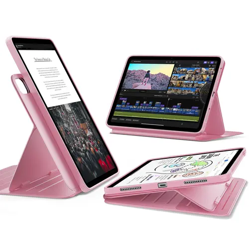 ESR Shift Magnetic Case for iPad, Ultra-Stable Stand with Pencil Holder, Removable Magnetic Cover with Pencil Charging & Storage, Adjustable Portrait/Landscape Stand, 9 Standing Angles