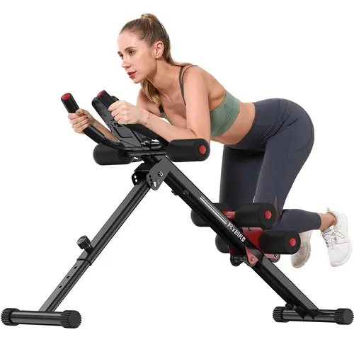 FLYBIRD Series AW1 Adjustable Foldable Abdominal Core Trainer with LCD Monitor, Bottom-Up Move Multifunctional Tummy Exercise Equipment for Beginners, At-Home Gym Strength Training Gear