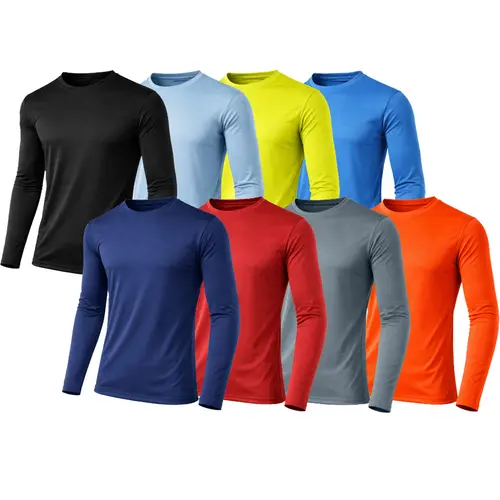 Men's 3-Pack Moisture Wicking Long Sleeve Peformance Tagless Tee
