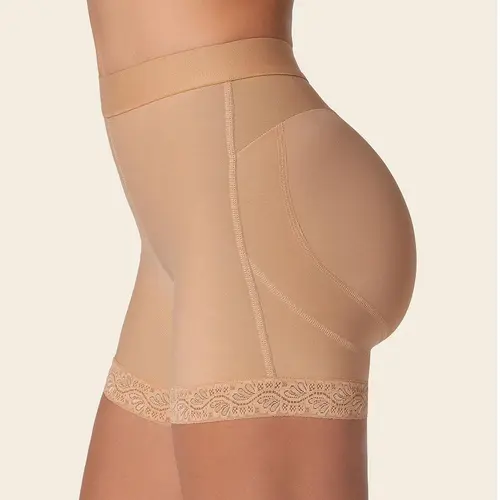 Leonisa Lift Sculpt Women's Mid-Rise Leg Shaping Shorts - Firm Compression Shapewear with Fabric Support for Tummy, Waist, Hips & Butt Lifting
