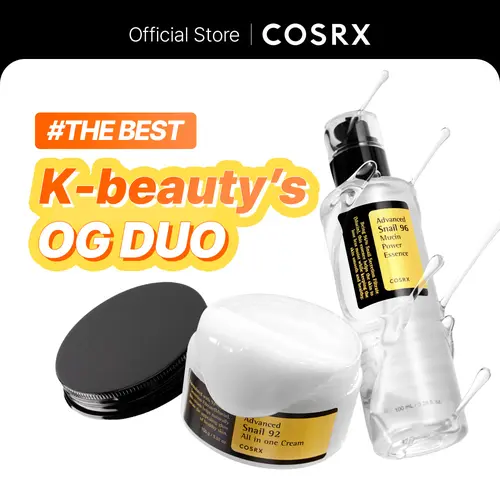 [COSRX Official] Snail Mucin Essence & Cream Duo - Lightweight Adults' Skincare Set, Cruelty-Free Moisturizer, Soothing, Repairing, Barrier Support, Hydrating, Radiance-Boosting, Plump Soft Skin, Dry Skin Beauty Products Multi-Pack for Glow Up