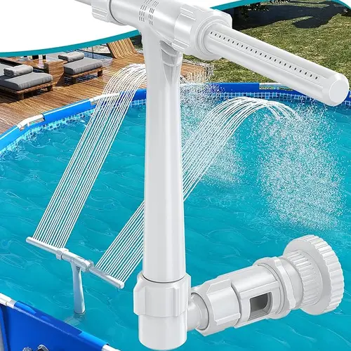 Poolhacker Pool Fountain for Above-ground Pool & Inground Pool Outdoor Waterfall Spray Installation Poolfountain Waterfountain