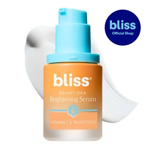 Bliss Vitamin C + Tri-Peptide Face Serum – Stabilized Vitamin C with Collagen-Boosting Peptide – Brightening Serum for Dark Spots, Fine Lines & Firmness – Hyaluronic Acid, Green Tea – 1 fl oz